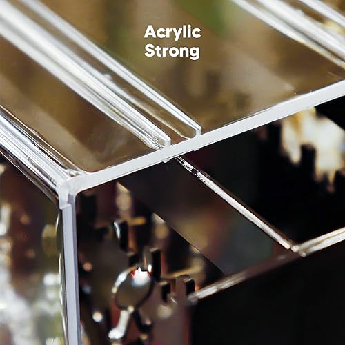 Vista 9 de Betued 5 Drawers Earring, Acrylic Earring Holder, Dust proof design saves storage space and keeps beautiful