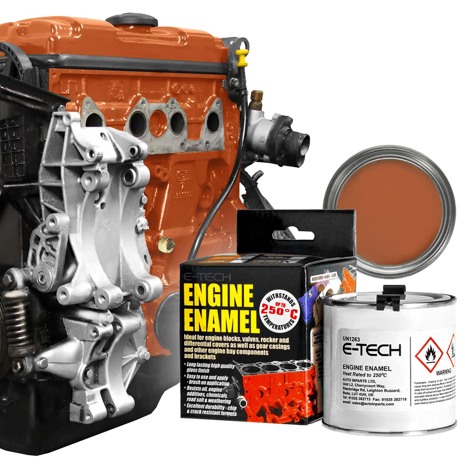 E-TECH Engine Enamel - 250ml Brush-on paint (Copper)