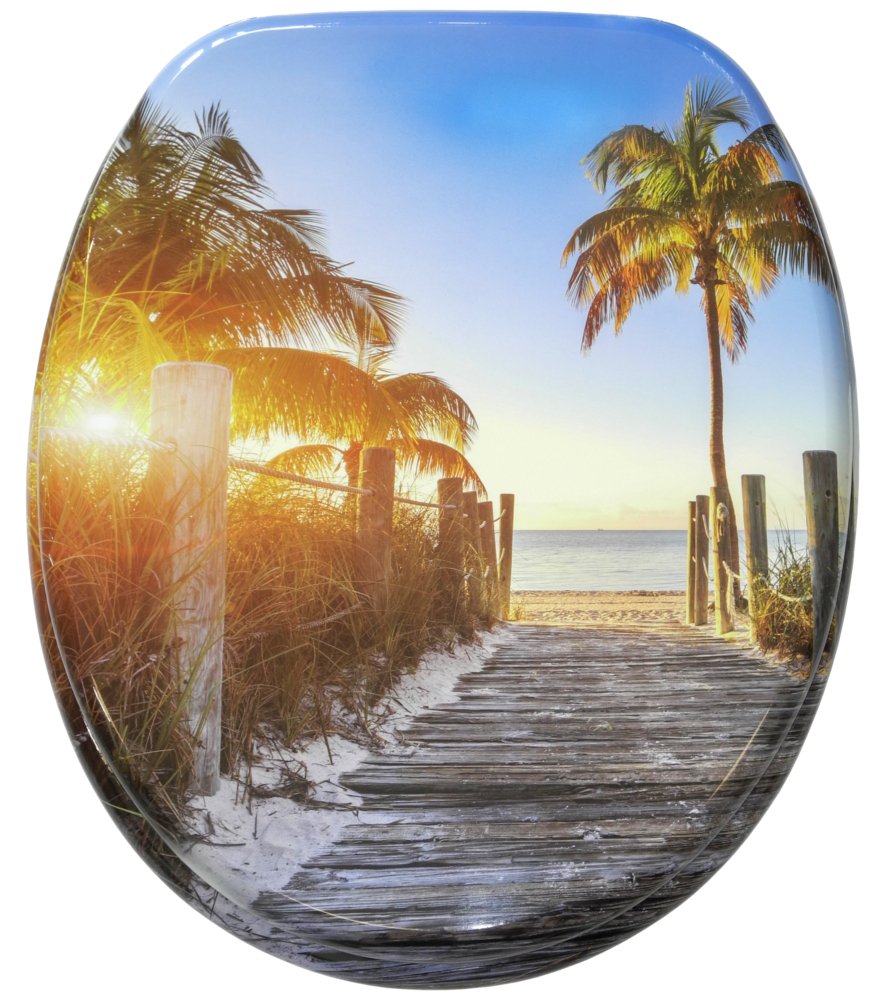 Sanilo WC Sitz mit Absenkautomatik, einfache Montage, Holz, Fort Lauderdale