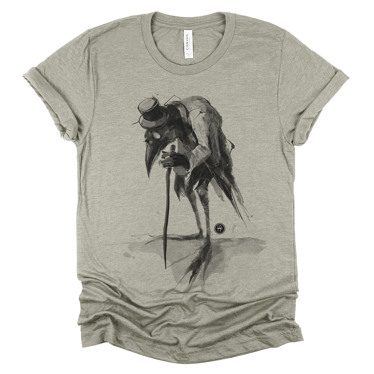 Old Crow Unisex T-shirt/Victorian Aesthetic Gothic Raven Tee/Grim Horror Vintage Halloween Design