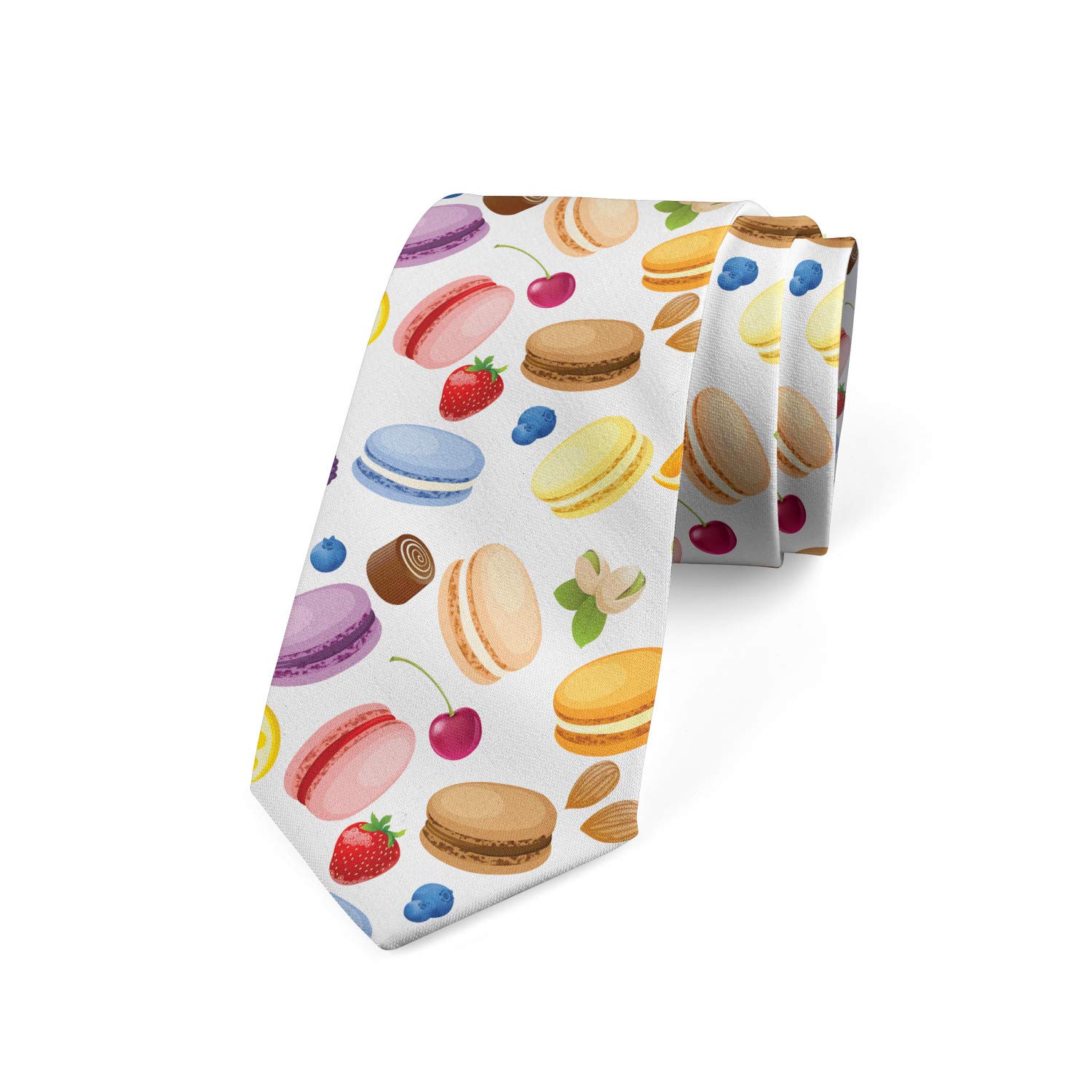 Lunarable Men's Tie, Traditional French Macaron, 3.7