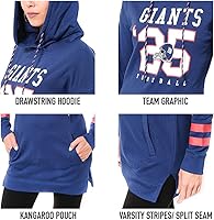 Vista 4 de Ultra Game NFL - Sudadera con capucha para mujer de rizo francés suave