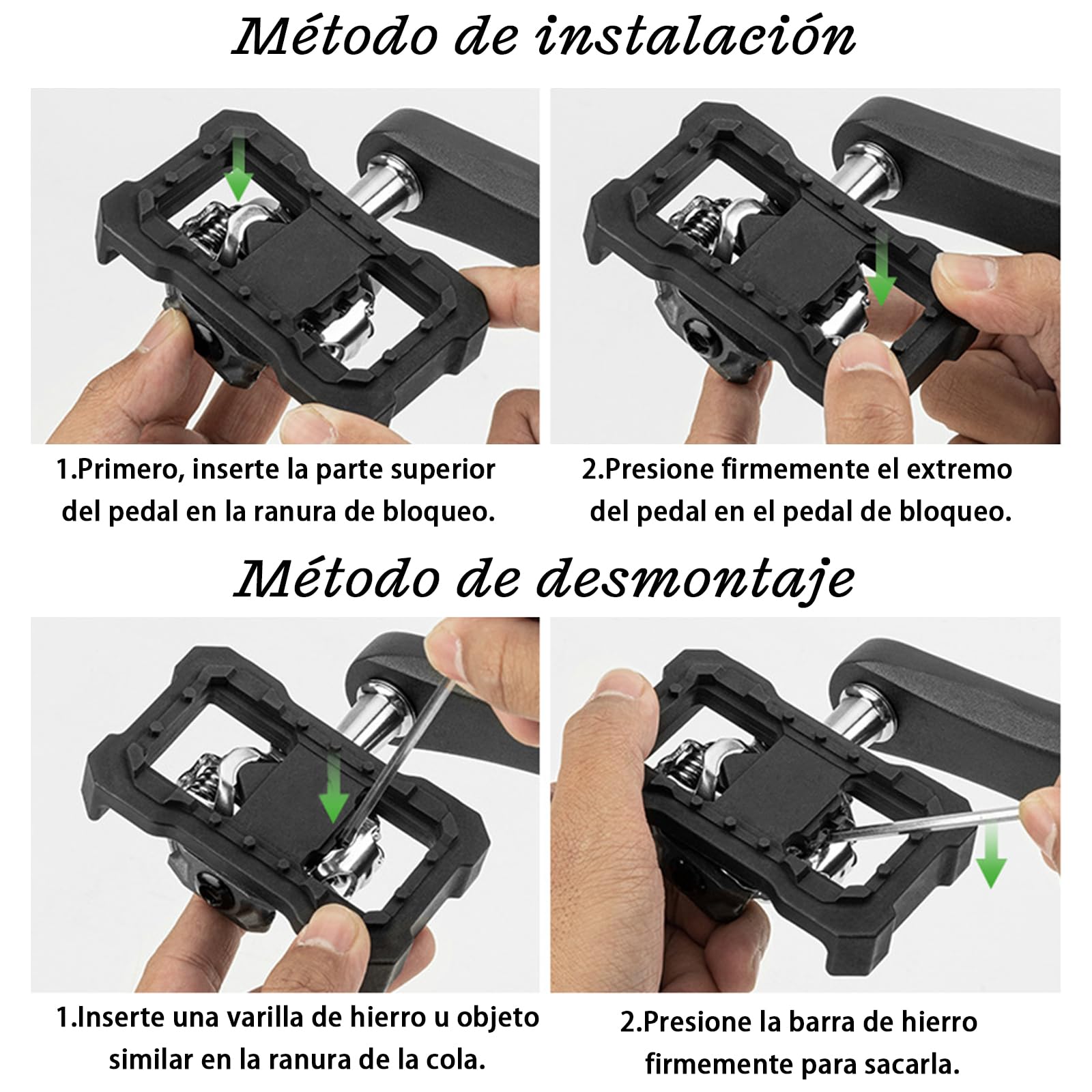 Adaptadores Plataforma Pedales Automáticos - Convertidor Compatible con Shimano SPD (M520 M540 M8000) - Base Nylon Antideslizante para Usar Zapatillas Normales - Negro, 1 Par — view 6