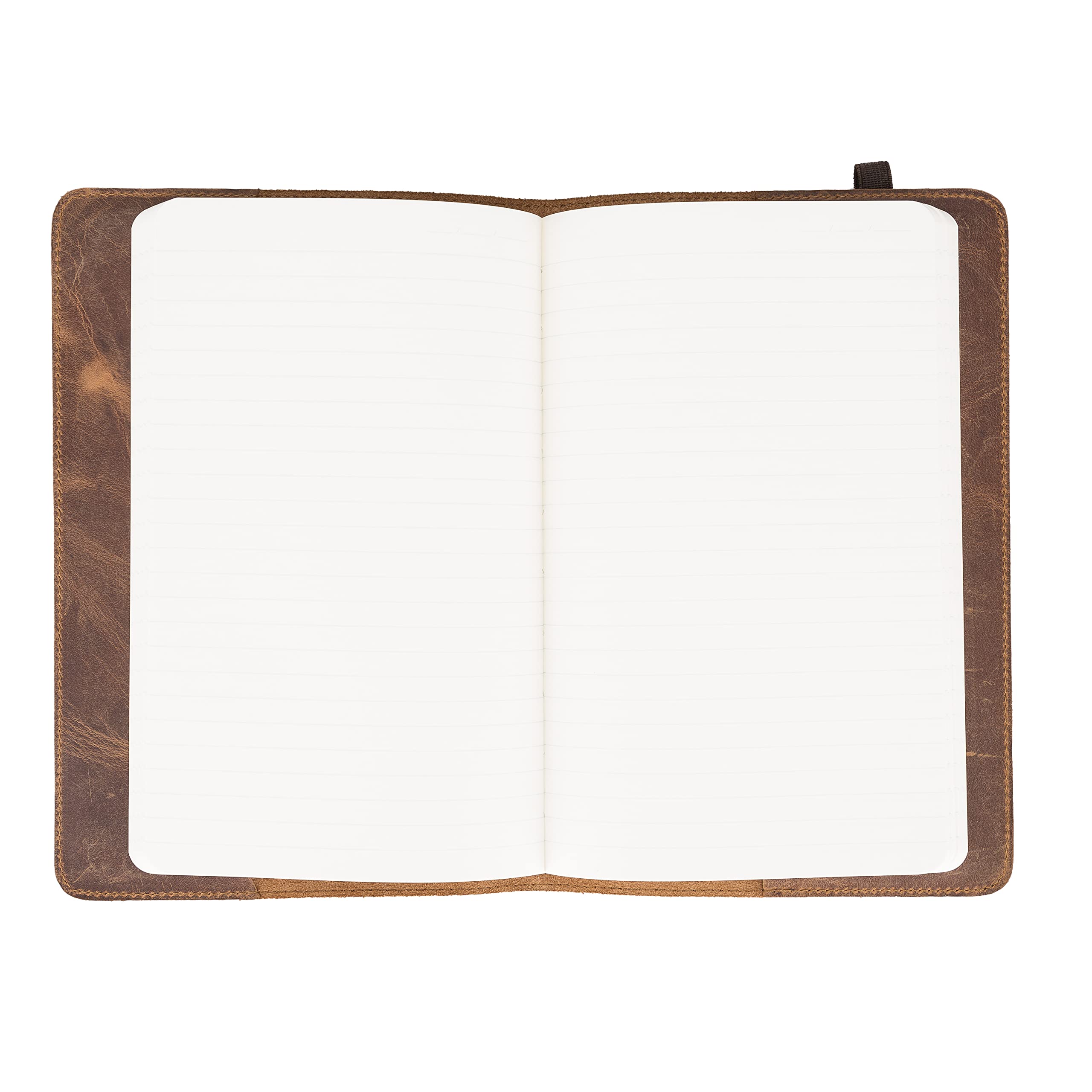 A5 Notizbuch Leder inkl. Buch - Nachfüllbares Reisetagebuch aus Handgefertigtem Echtleder Perfekt als Tagebuch, Notebook, Skizzenbuch oder Lebensplaner Leather Journal DIN A5 22x15cm in Vintage Braun