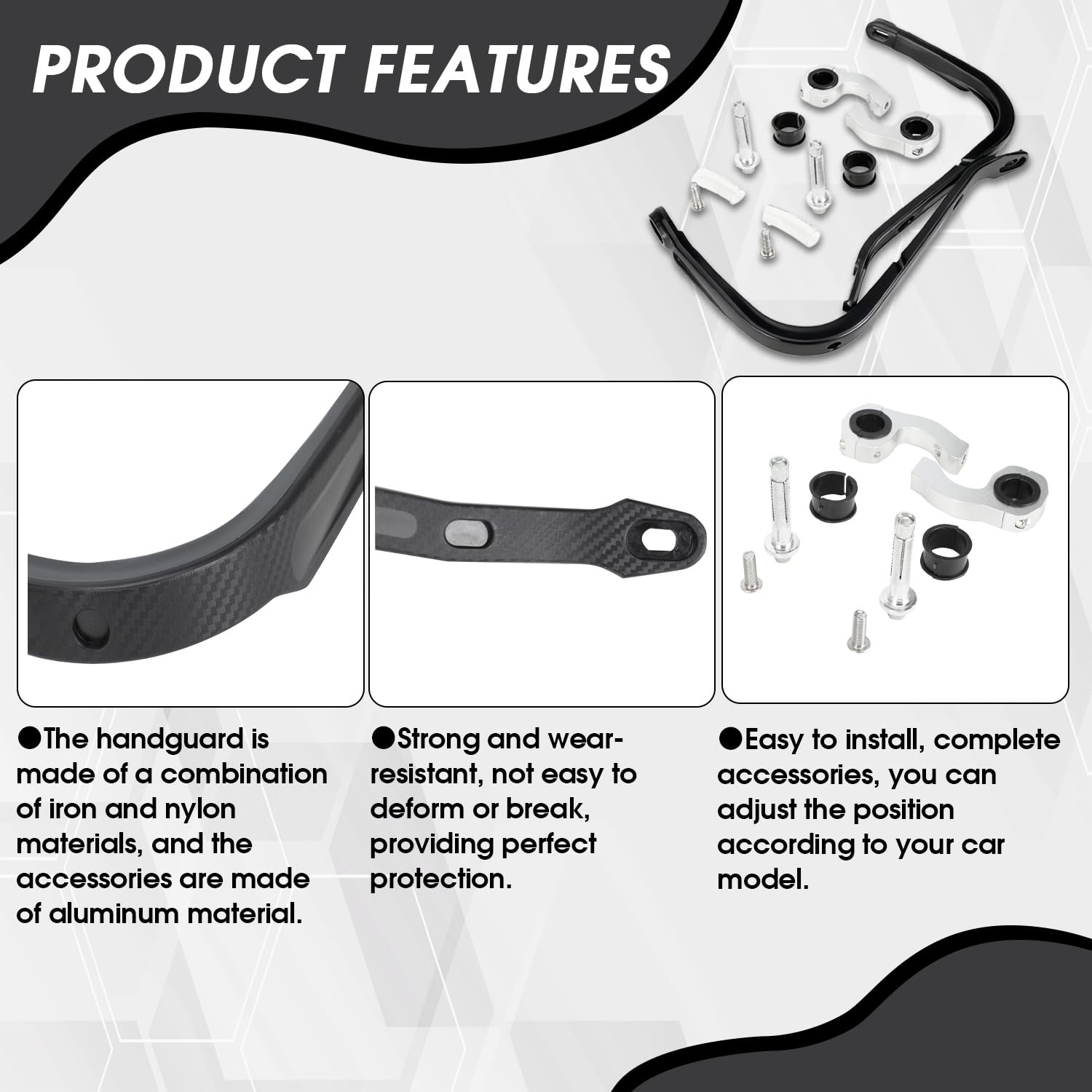 Protège-Mains Moto Universel 22 Mm / 28 Mm – Protection Guidon Acier Robuste – MX, Enduro, Motocross, ATV, Off-Road