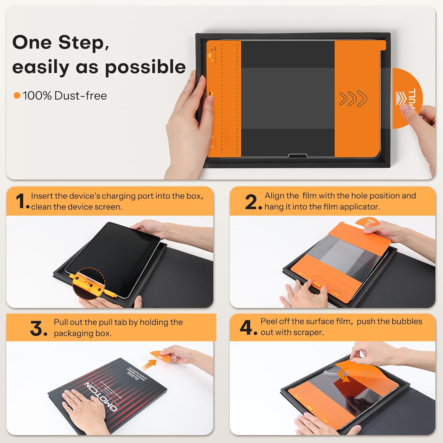 OMOTON PAPERSENSE Matte Screen Protector for iPad Air 13 Inch M3 2025 & M2 2024 (7th/6th Gen),Paper-layer Tempered Glass with Dust-free Installation Tray, Anti-glare, Apple Pencil Support, 2 Pack - Image 3