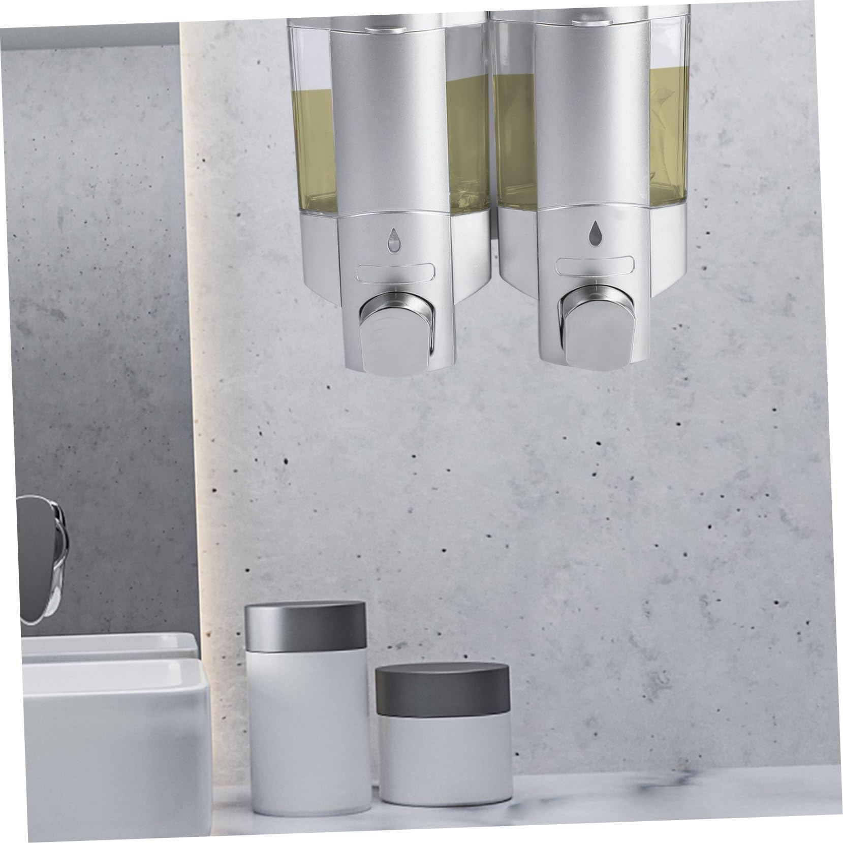 TOPBATHY Dispensador de Jabón Espumoso de Plástico para Montaje Pared Bomba de Jabón Líquido para Baño Ducha y Cocina Diseño Antideslizante Fugas