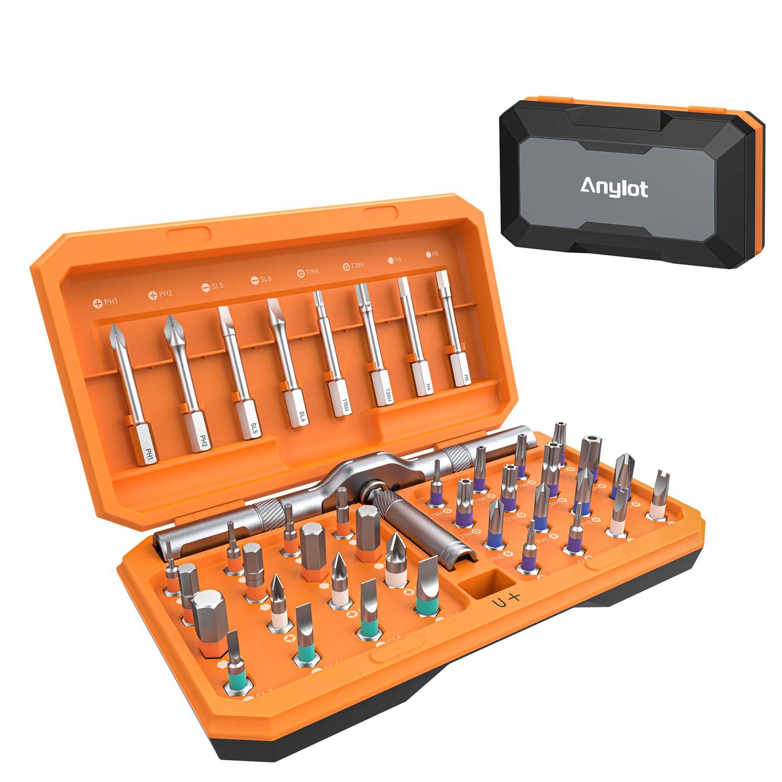 42 in 1 Magnetic Screwdriver Set, Ratchet Screwdriver Set with Case. | S2 Steel Bits, T H…