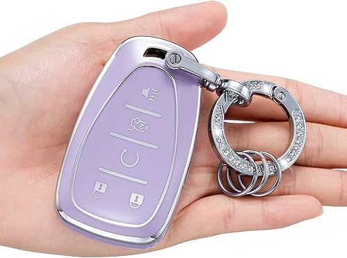 Miniatura 5 de Funda para llavero de TPU adecuada para BMW Chevrolet Kia Lexus Jeep Mercedes-Benz, Púrpura