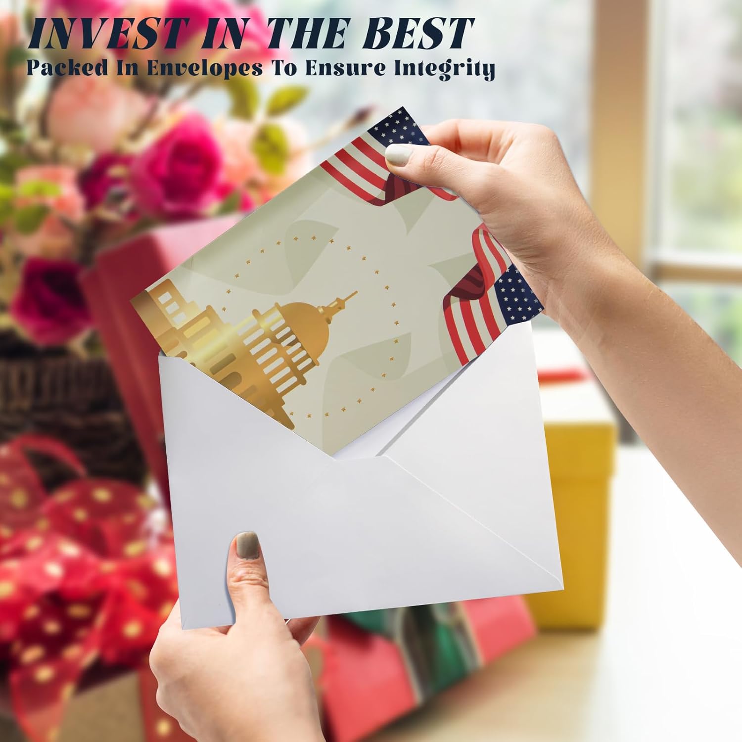 Birthday Card, Talking Donald President Greeting Cards with Real Voice Message & Light for Men and Women, Parents, Couples (Birthday -Golden Freedom) - Image 7