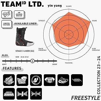 DEELUXE TEAM ID LTD Boot 2024 yin yang, 44 : Amazon.co.uk: Sports