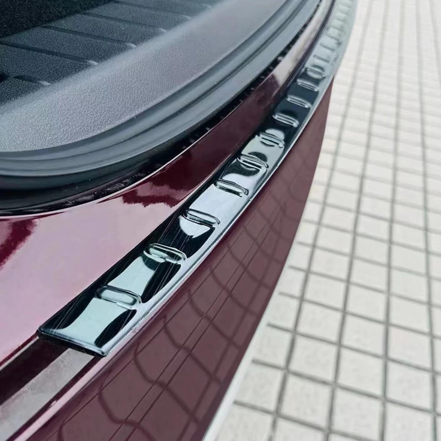 Per Mazda CX-90 2024 2025 Protezione Paraurti Posteriore Esterno In Acciaio Nero Copertura Soglia 1 Pz Protezione Paraurti Posteriore
