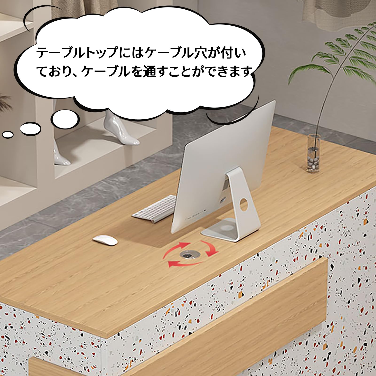 Amazon.co.jp: REBOTZ レジカウンター レジ 台 受付カウンター 80/100
