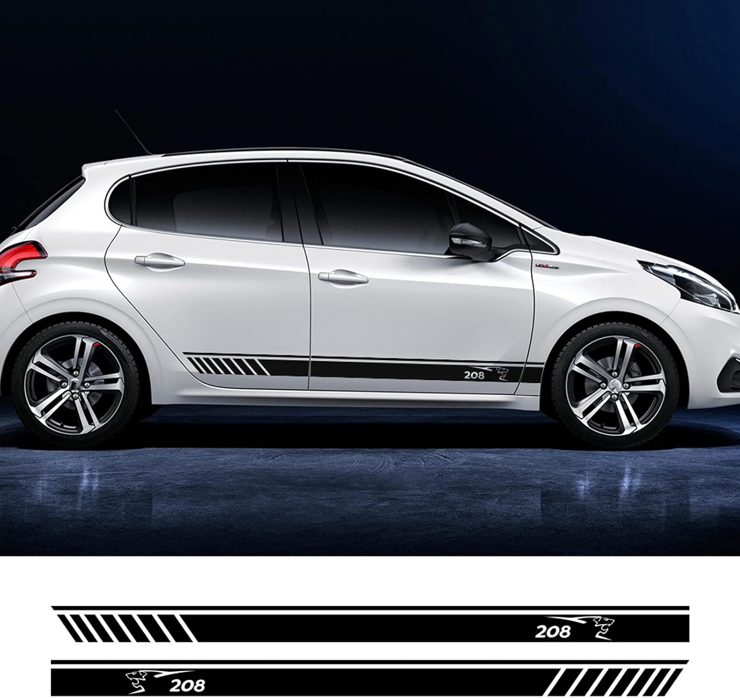 TURIM Car Door Stickers ,for Peugeot 308 208 206 207 307 407 408cc 508 ...