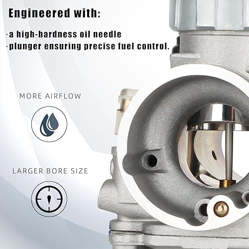 Miniatura 3 de NIBBI Carburador PE17mm para motor de motocicleta con brida de 80cc-100cc con jets de carburador para moto de cross, mini moto, Apollo moto de