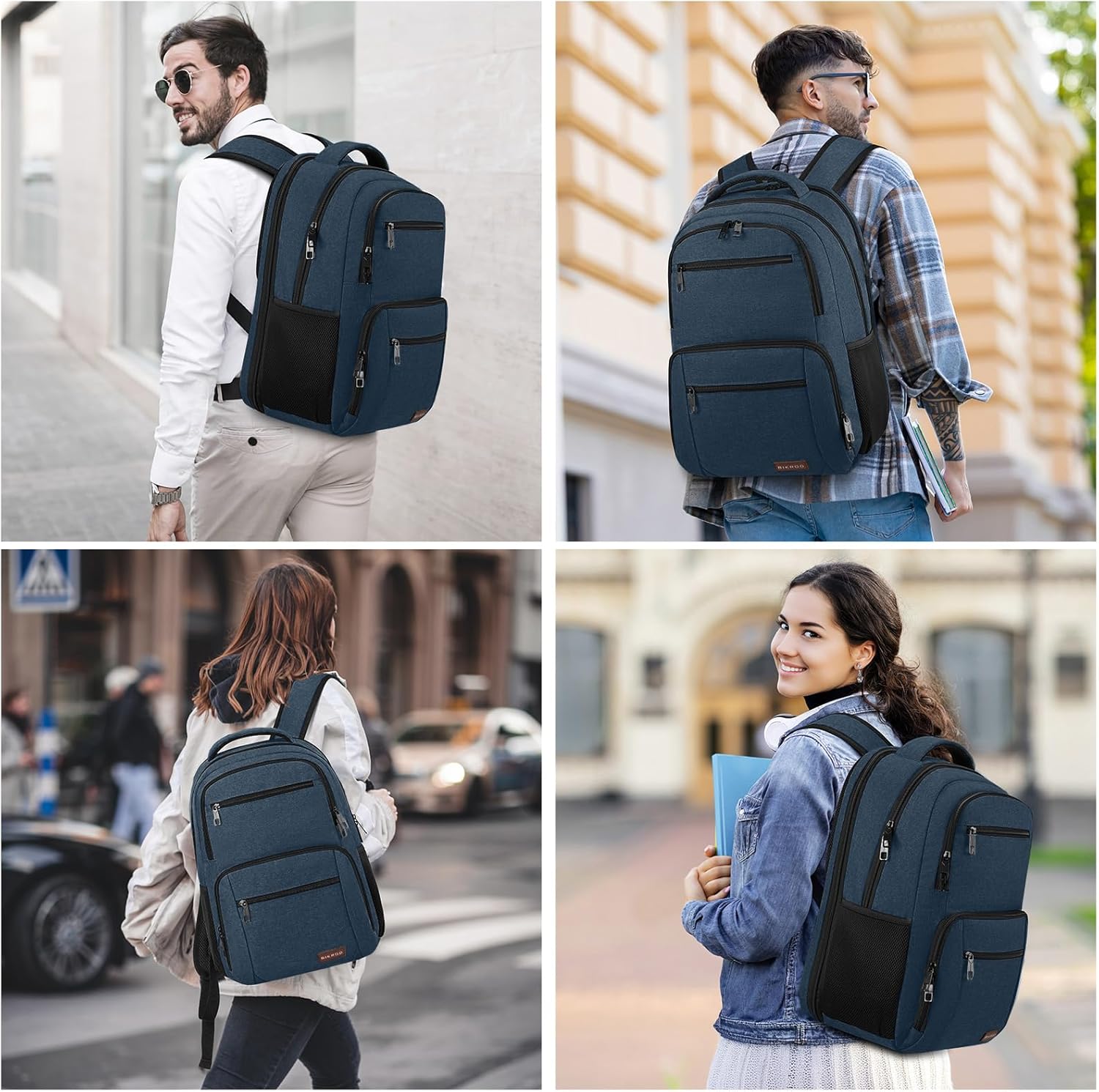 BIKROD Backpack for Boys Men, School Backpack for Teens Girls, Lightweight Casual High School Bookbag, Daily-use Travel Laptop Backpack with USB Charging Port Fits 15.6 Inch Notebook