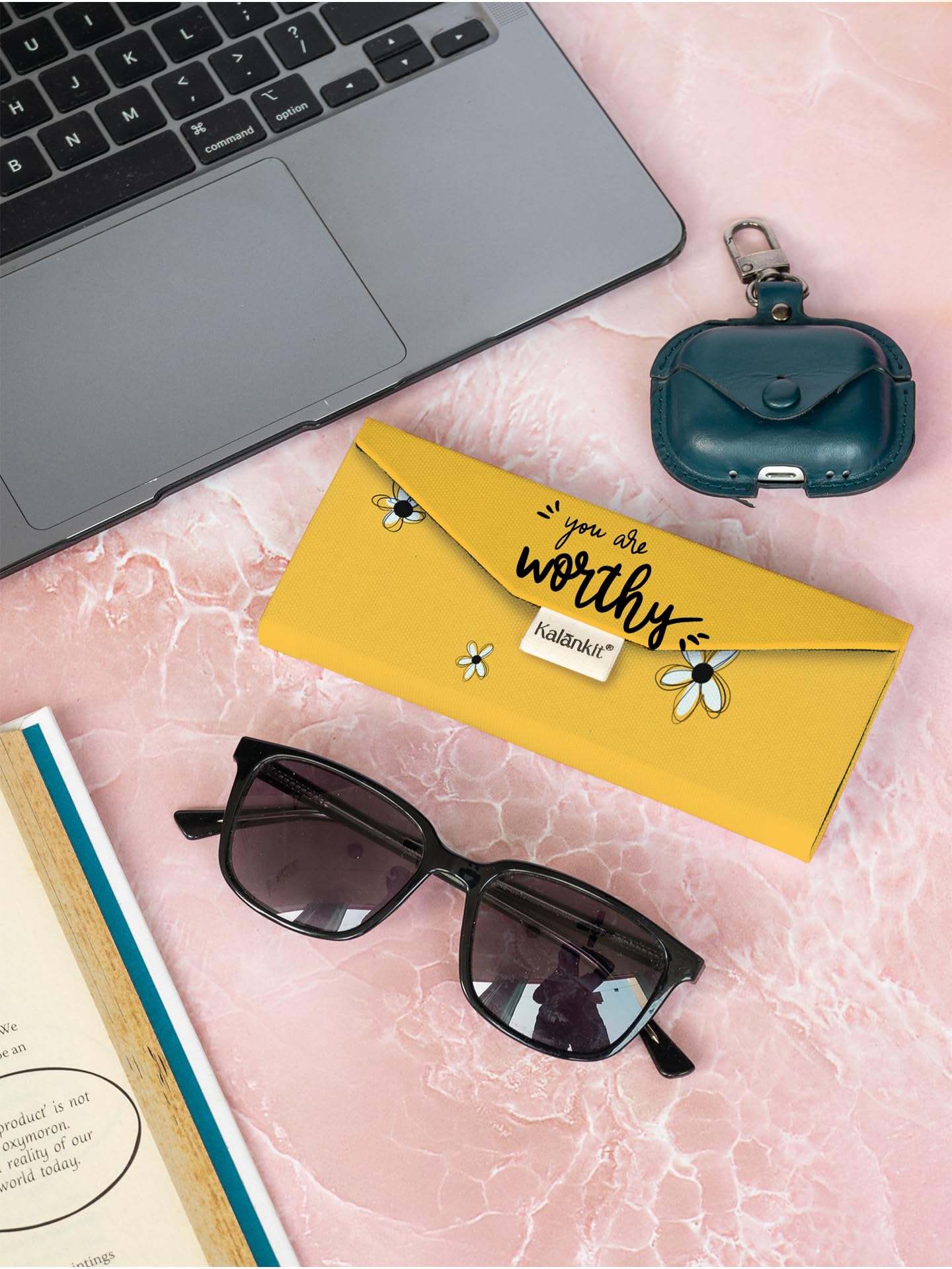 Kalankit Sunglass Cover | Trifold Sunglass Case, Birthday Gift | Eyewear Pouch and Spectacle Box | Foldable Sunglass Cover, Protect Eye Glasses | Eyewear Specs Case Cover | Worthy - Image 3 thumbnail