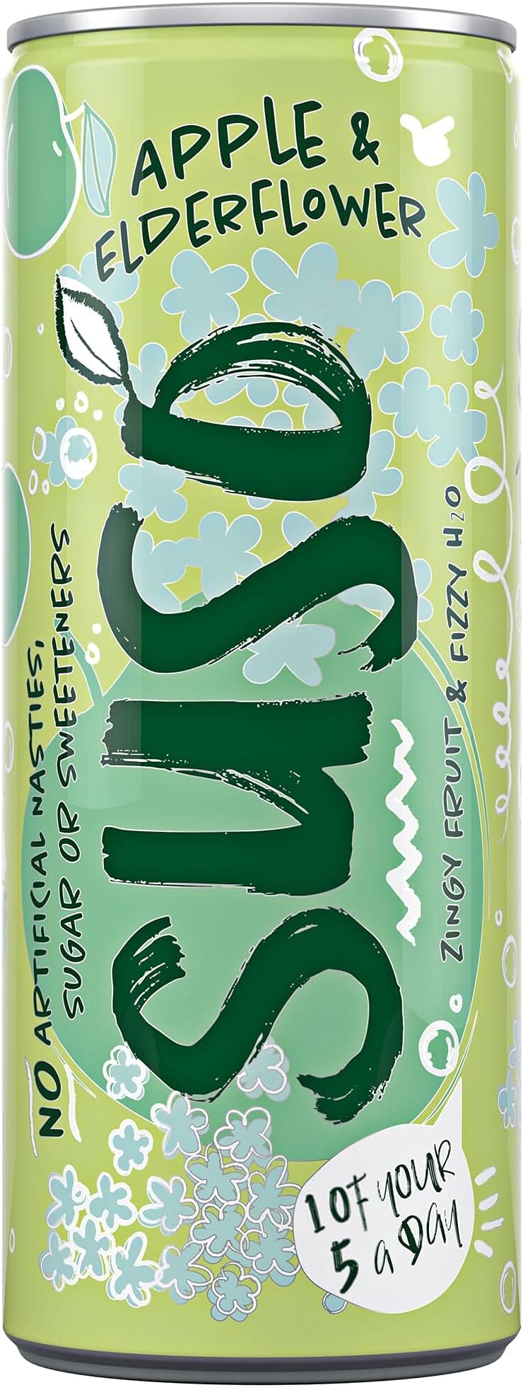 Suso Sparkling Apple and Elderflower Cans - 24x250ml