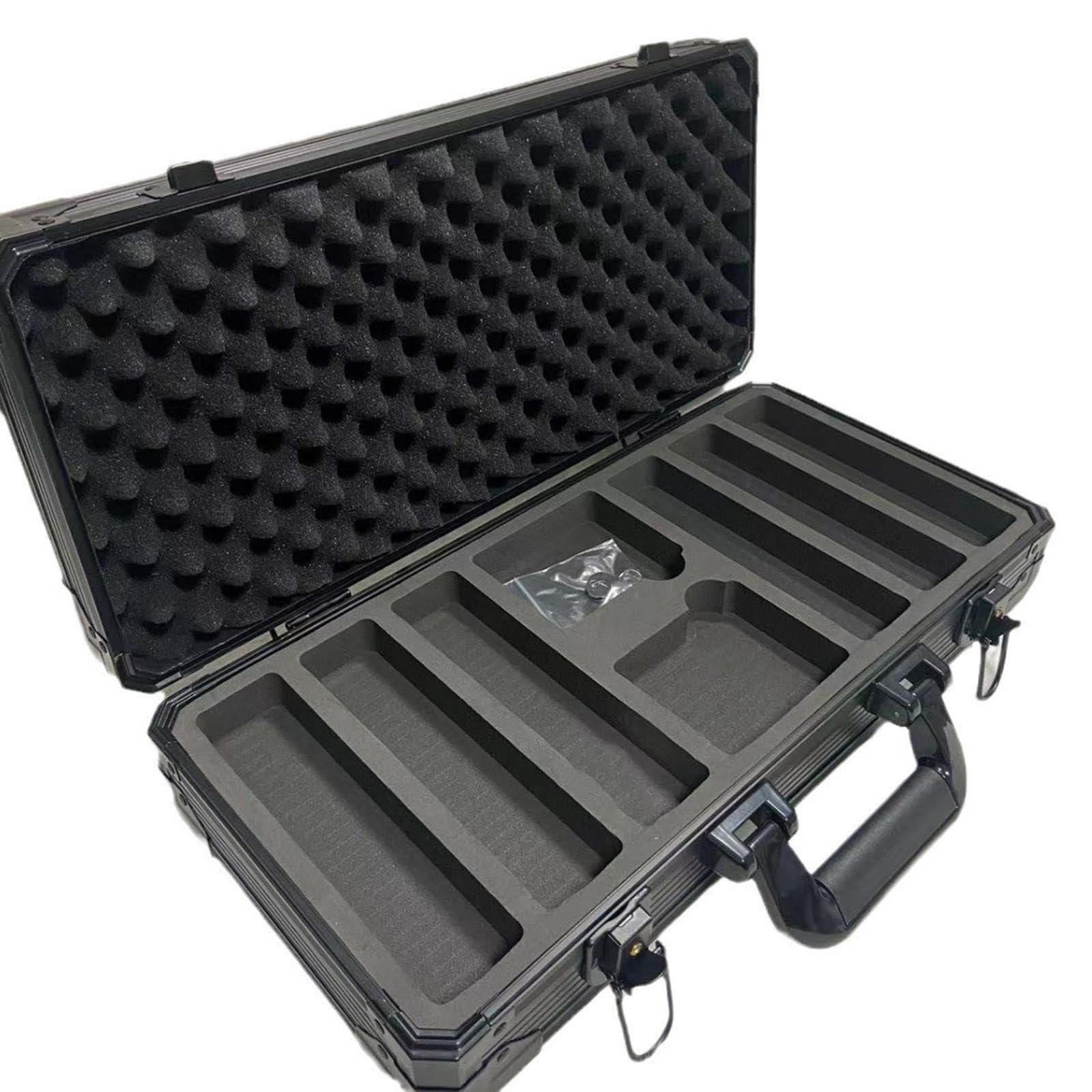 Mallette Jetons Boîte Aluminium Alliage Rangement Carte Jeu avec EVA Amortissant et Organisation Rigoureuse Adaptée Aux Déplacements Bureau Détente Ma, Capacité de 300 Puces