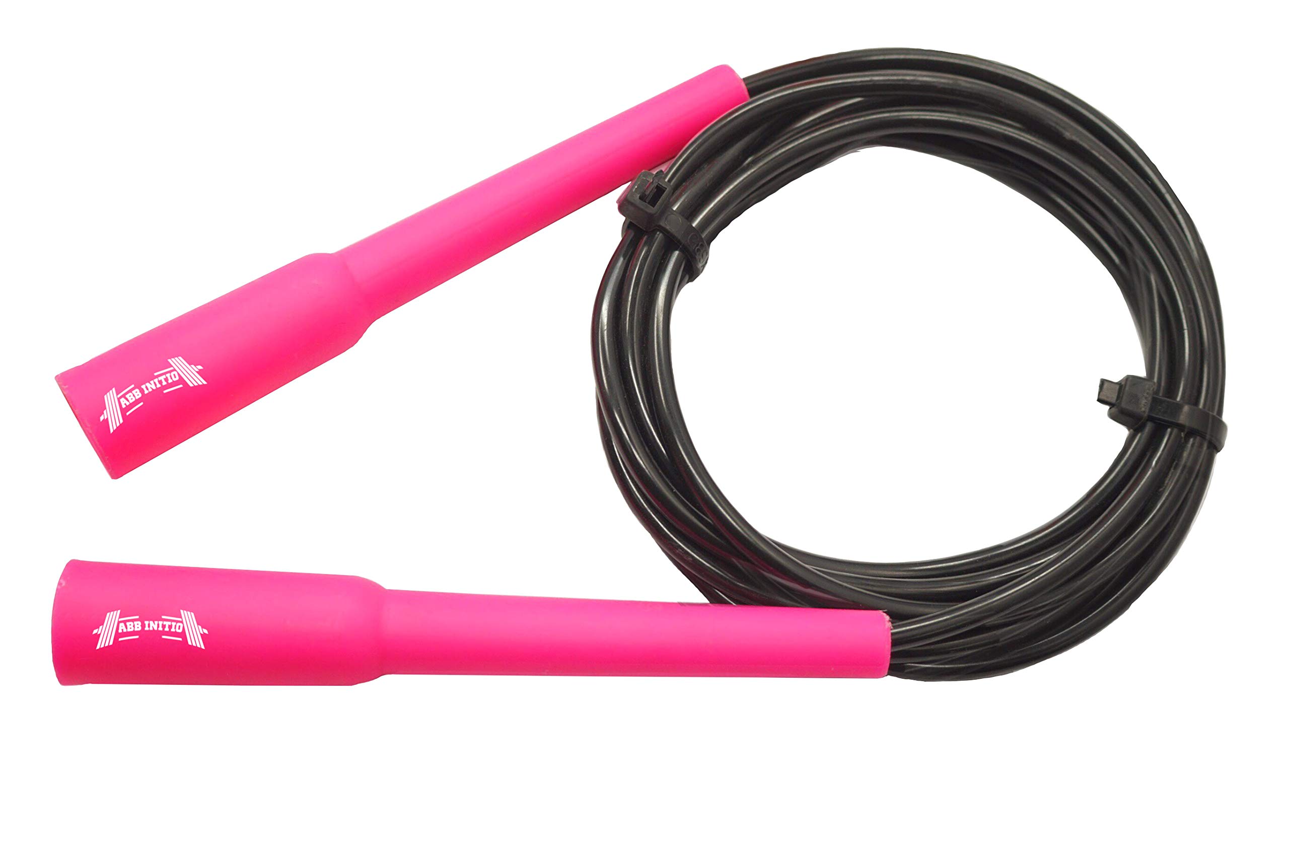 ABB INITIO GYMAdjustable Slim Shape Weight Loss Ball Pencil Speed Skipping Rope (275 cm, Pink)