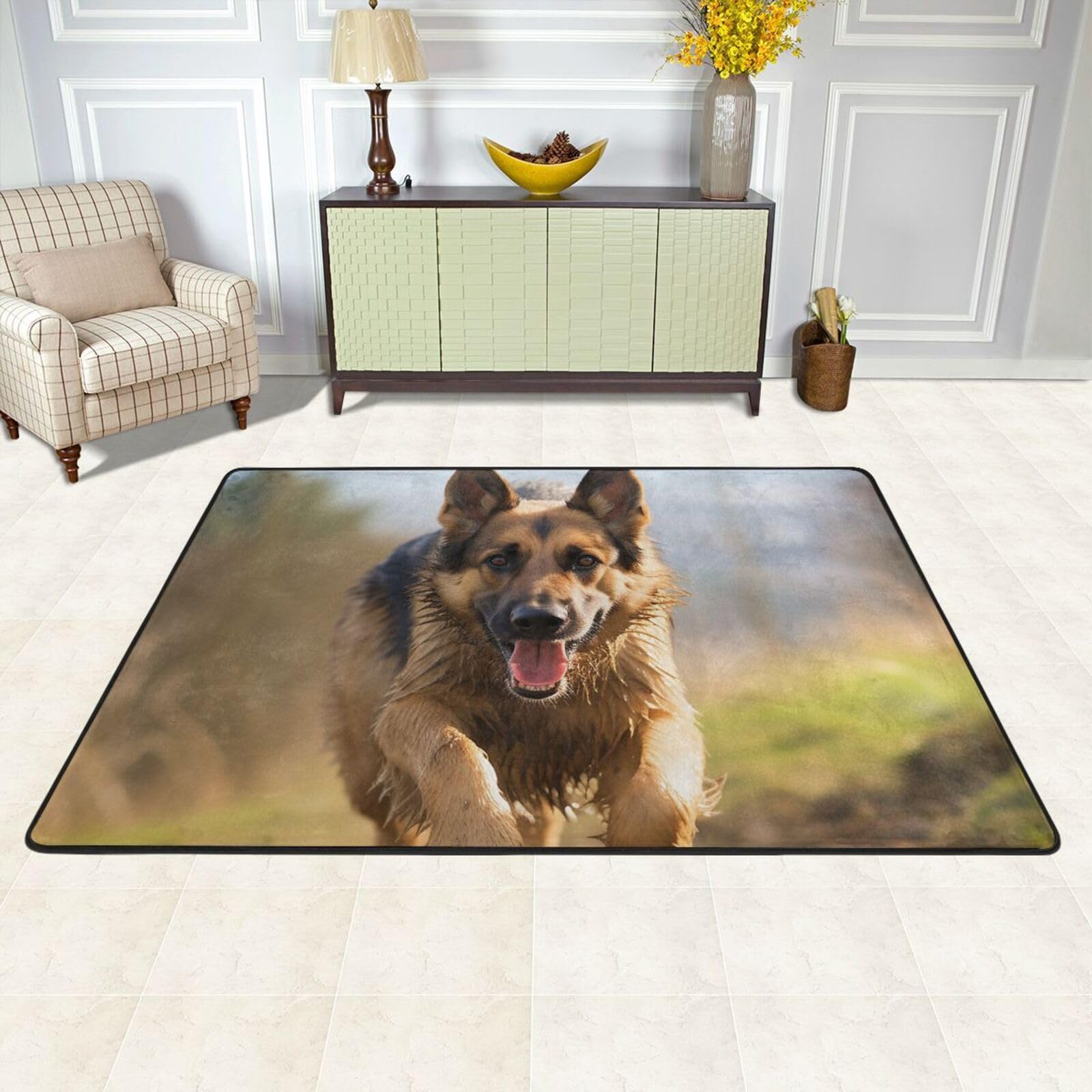 Grand tapis de sol doux antidérapant et absorbant 182,9 cm