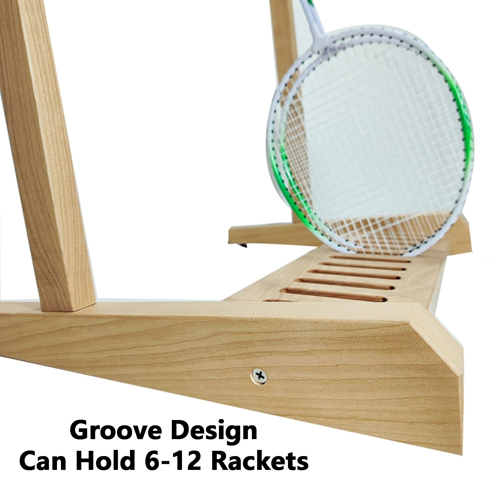 Supporto for racchette da tennis, espositore in legno for racchette sportive, supporto for racchette da tennis, for l'allenamento in palestra a scuola