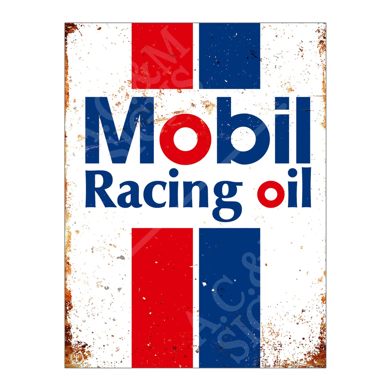 Garage Metal Sign Plaque Print Poster Retro Gift Dad Man Cave Shed Home Bar (Mobil Racing Oil 8x6)