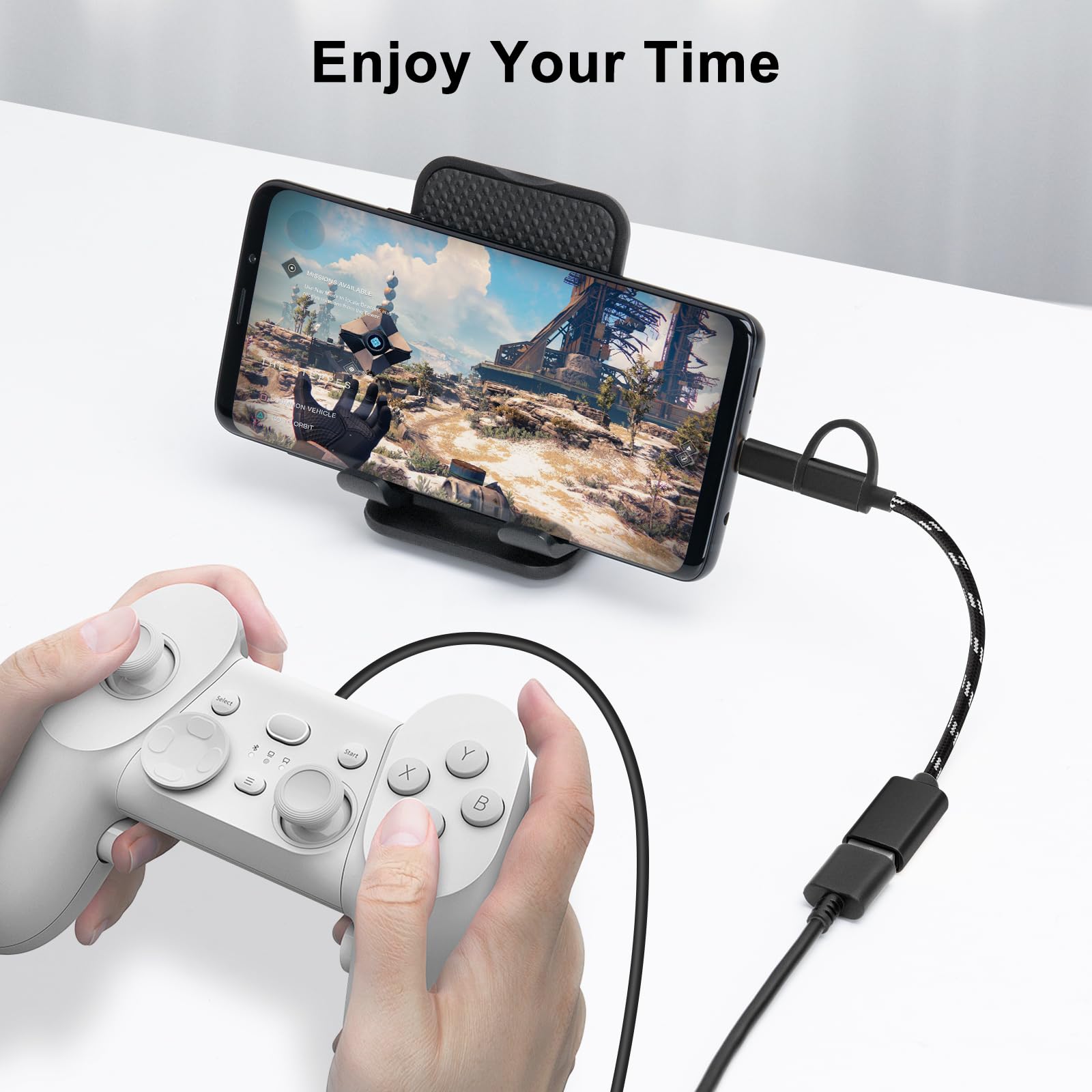 Adapter USB C/Micro USB do USB, konwerter Micro USB/USB-C na USB 3.0, kabel adaptera OTG kompatybilny z MacBookiem, telefonami z systemem Android i Plus, czarny