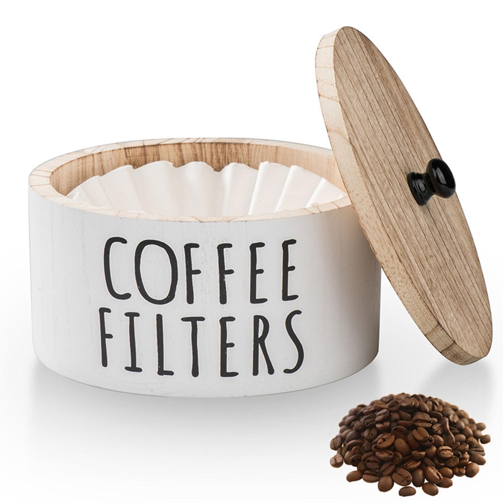 Milageto Kaffeefilterhalter, Kaffeefilterbehälter, Kaffeezubehör, Etui, Aufbewahrungsbehälter, Kaffeefilterpapierständer für die Küche
