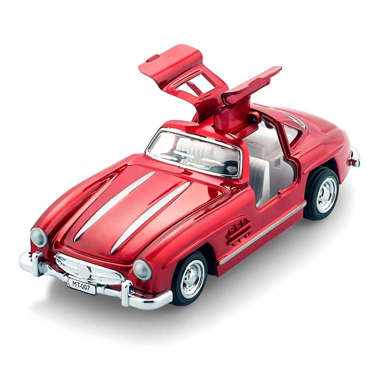 WooZee.. Classics Pull-Back Action Toy Car - Realistic Design, Openable Doors, Scale Model for Kids & Collectors, Multicolour
