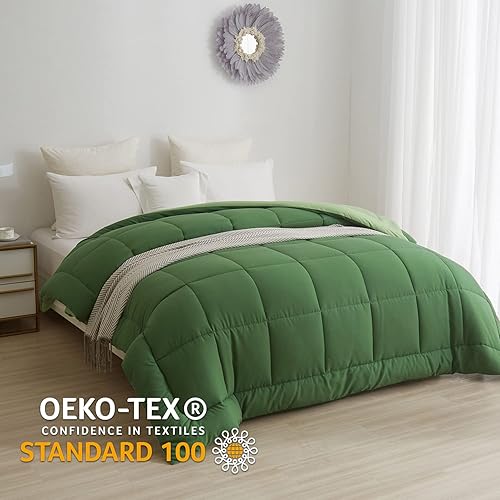 Vista 63 de BedTreat Edredón de plumón alternativo con pestañas en las esquinas, edredón acolchado para todas las estaciones, edredón King cosido en caja