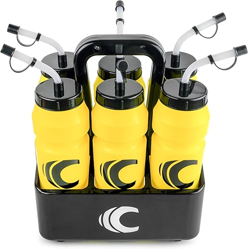 Miniatura 18 de Cannon Sports Botella de agua deportiva de 1 litro, sin BPA, capacidad de 34 onzas, boca grande, 2 tapas (popote y apretar) con portador, ideal para