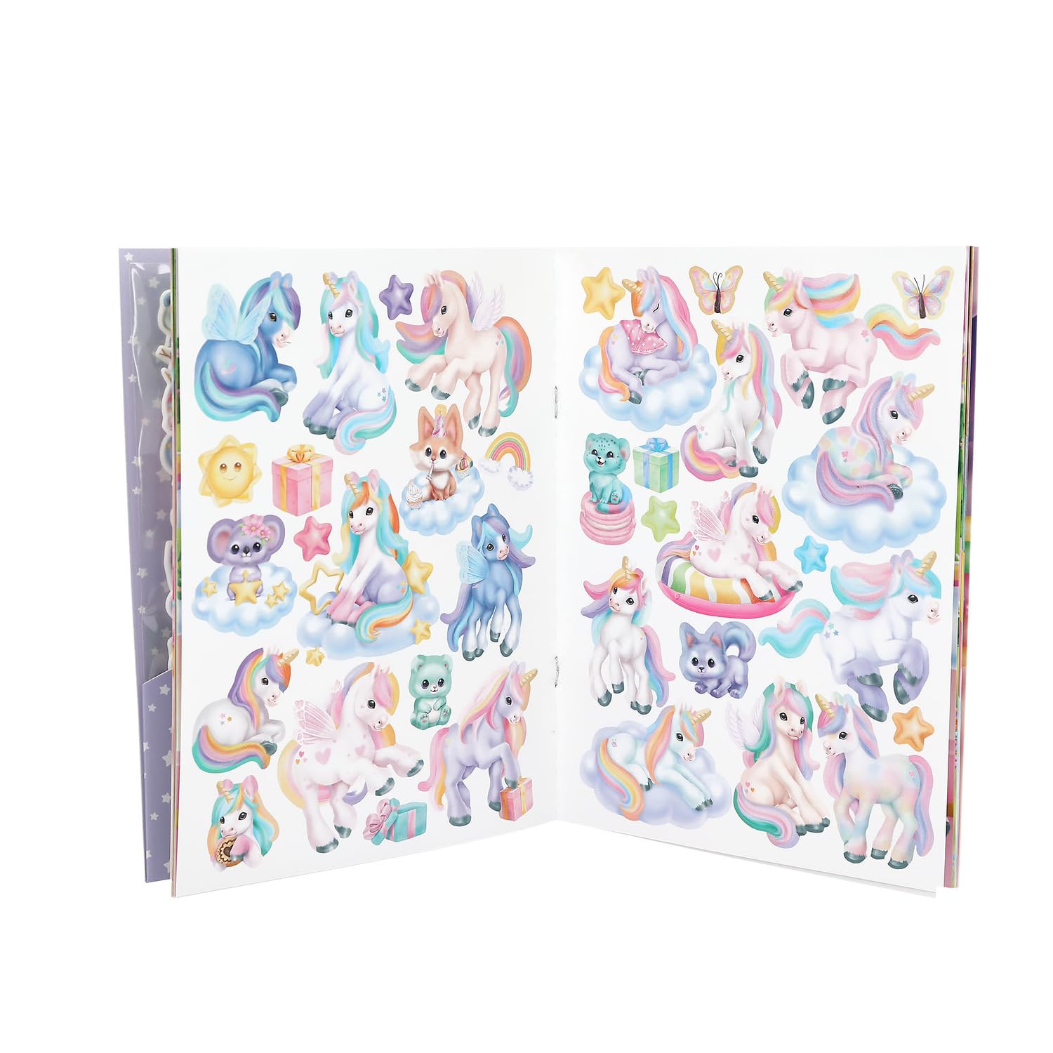 Depesche 13353 Ylvi Book with 16 Detailed Background Pages to Decorate with Paper and Puffy Stickers Included, Paper - Image 4