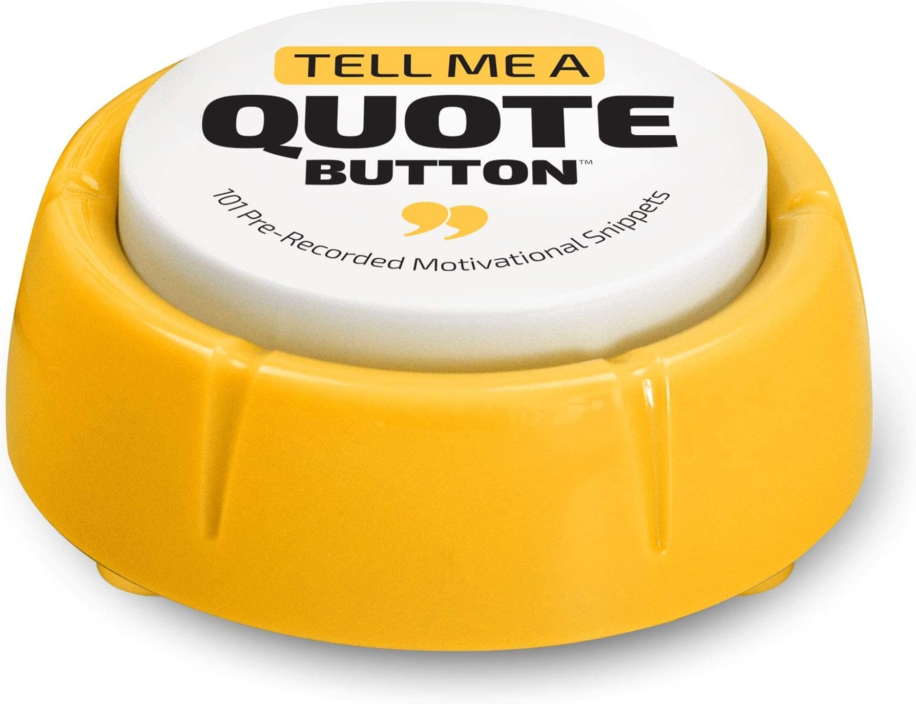 Quote Sound Button | Fully Loaded | 101 Pre-Recorded Motivational Quotes | Positive Thinking Easy, Better Than Affirmation Cards | Fun Novelty Gag Inspirational Gift | Cool Desk Decor Gadget
