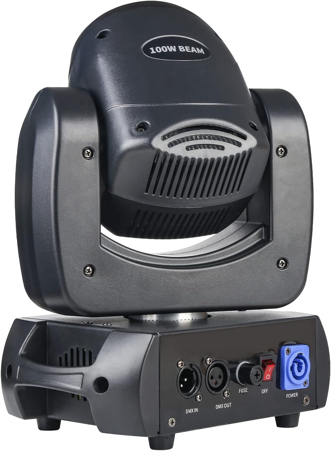 Mini luces LED de DJ DMX con cabezal móvil con iluminación de haz de prisma, 7 colores y 7 Gobos con luz de escenario activada por sonido y control