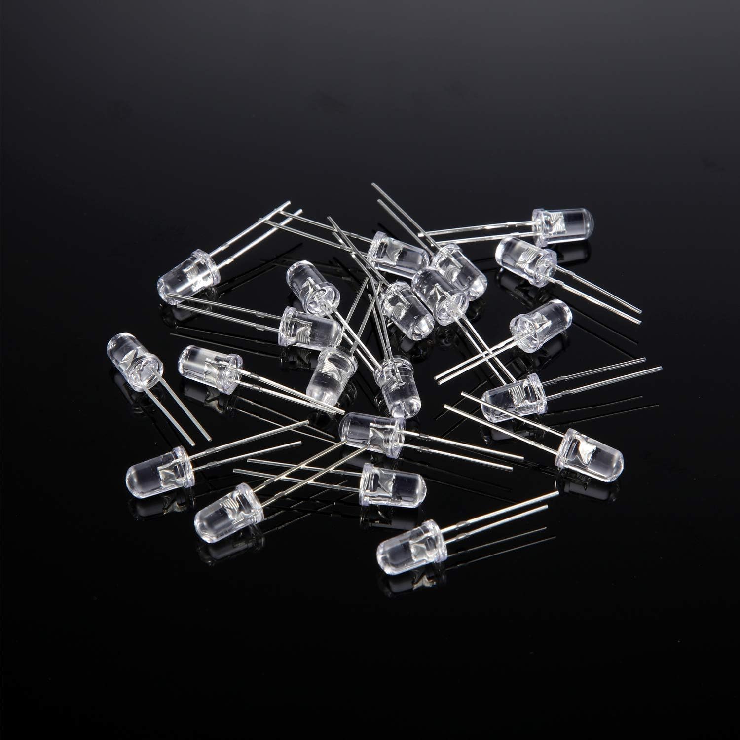 50 Piece 3mm Transparent Multicolour LED Diode Lights, 2V DC, Super Bright LEDs for Electronic Circuits, Science & Lab Experiments, DIY, Festive Lighting, and Events (White)-picture-21