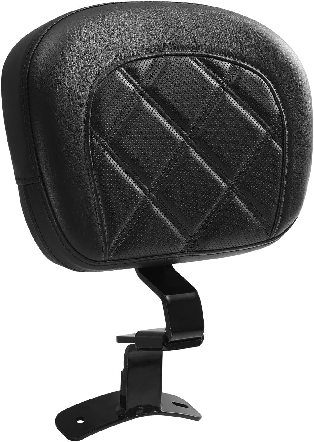 TCT-MOTORPARTS Driver Rider Backrest Pad Fits for Harley Touring 2009-2023 Road King Street Road Electra Glide Ultra Black Stitching