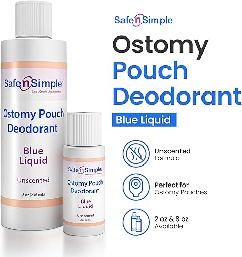 Miniatura 3 de Safe n' Simple Desodorante de ostomía azul clásico - Eliminador de olores Ostomía - Desodorante de bolsa de ostomía - Eliminador de olores de bolsa