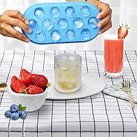 Vista 5 de Moldes y bandejas para cubitos de hielo, 13 bandejas de cubitos de hielo de malla con tapas para pequeños moldes de cubitos de hielo para una fácil