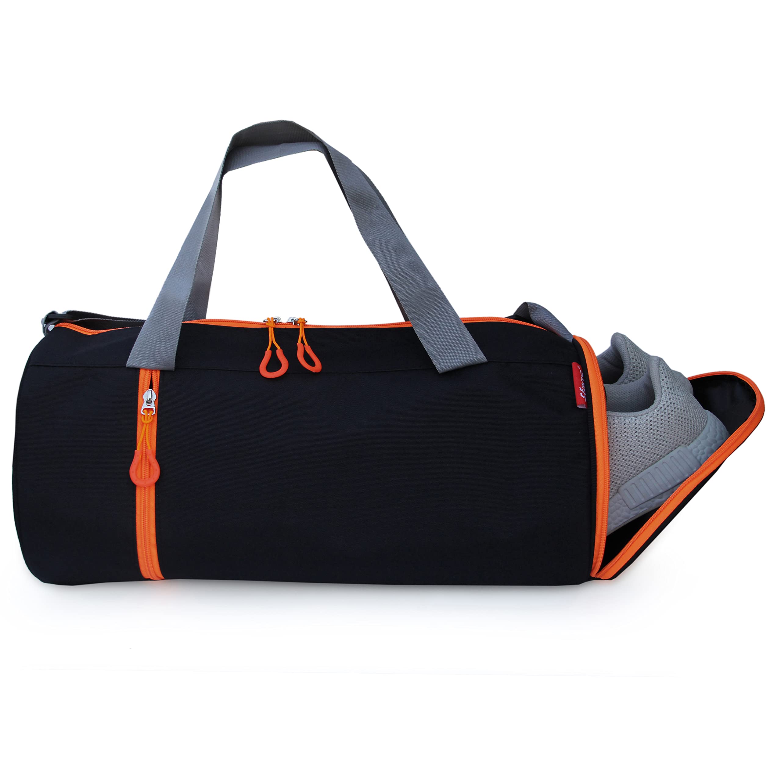Polyester Men & Women Trendy Sports Duffle/Gym Bag/Shoulder Bag (Orange) with Shoe Compartment (1 Qty).-image-24