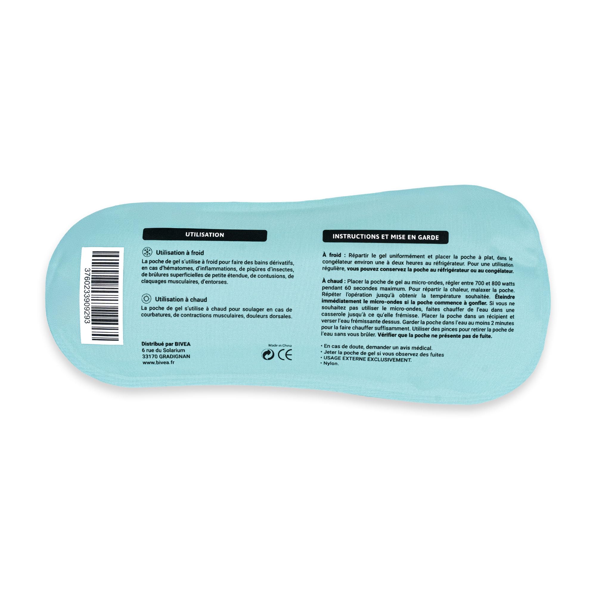 Bivea - Set di 3 cuscinetti ergonomici in gel per bagno derivato - Benessere attraverso il freddo - Crioterapia perineale - Benefici del freddo sul perineo - Formato piccolo per il giorno, 3 unità