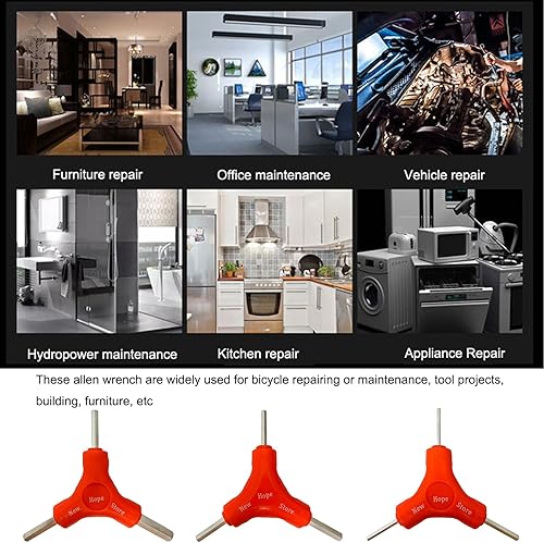 Miniatura 7 de Juego de llaves hexagonales de bicicleta de 3 vías, llave Allen Y, herramienta de mantenimiento multifuncional de ciclismo, llave dinamométrica