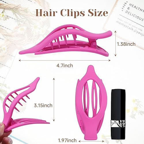 Miniatura 43 de Pinzas para el cabello French Concord, 6 pinzas para el cabello planas deslizantes laterales para volumen, agarre fuerte, agarre antideslizante