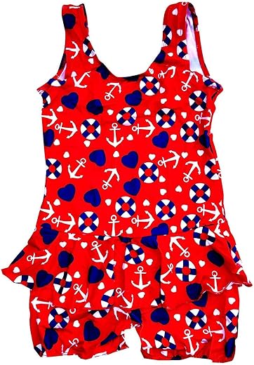 THE MORNING PLAY Swimwear Girls Swimming Costume for Girls, Age 2-10 Years (Pack of 1)