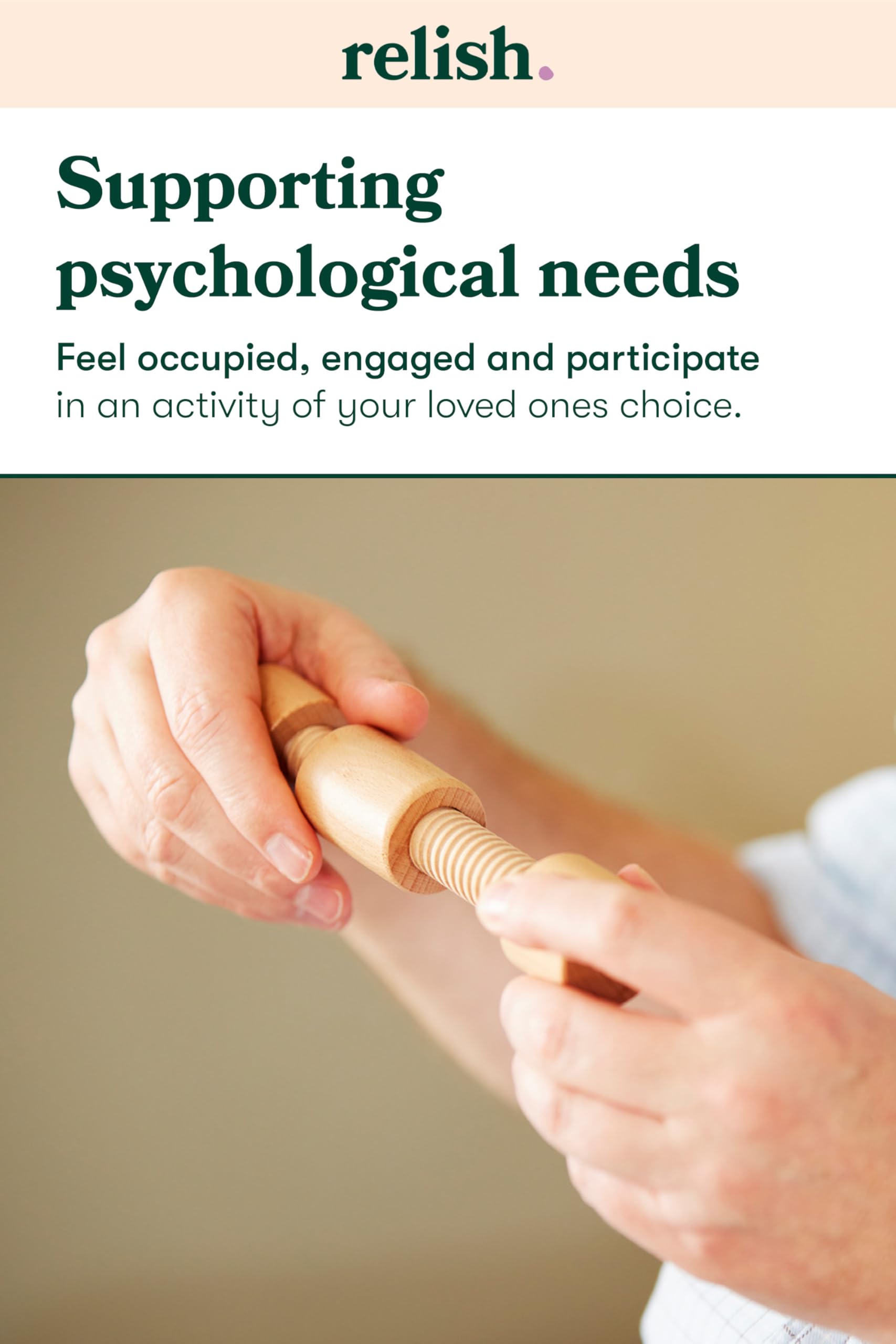 Relish - Fidget Toys, Fidget Widget Duopack Set di giocattoli in legno - Prodotti sensoriali per Alzheimer e demenza, attività per anziani/anziani