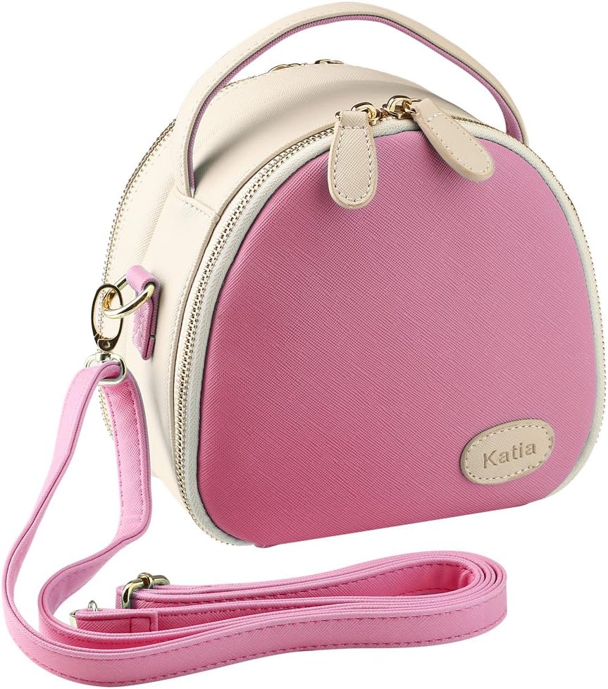 Katia Camera Case Compatible for Fujifilm Instax Mini 11/9/ 8/ 7S/ 90 Instant Film Camera, Zipper Universal Bag for Polaroid Snap Touch Canon Ivy Mini CLIQ+ Mobile Portable Photo Printer - Pink