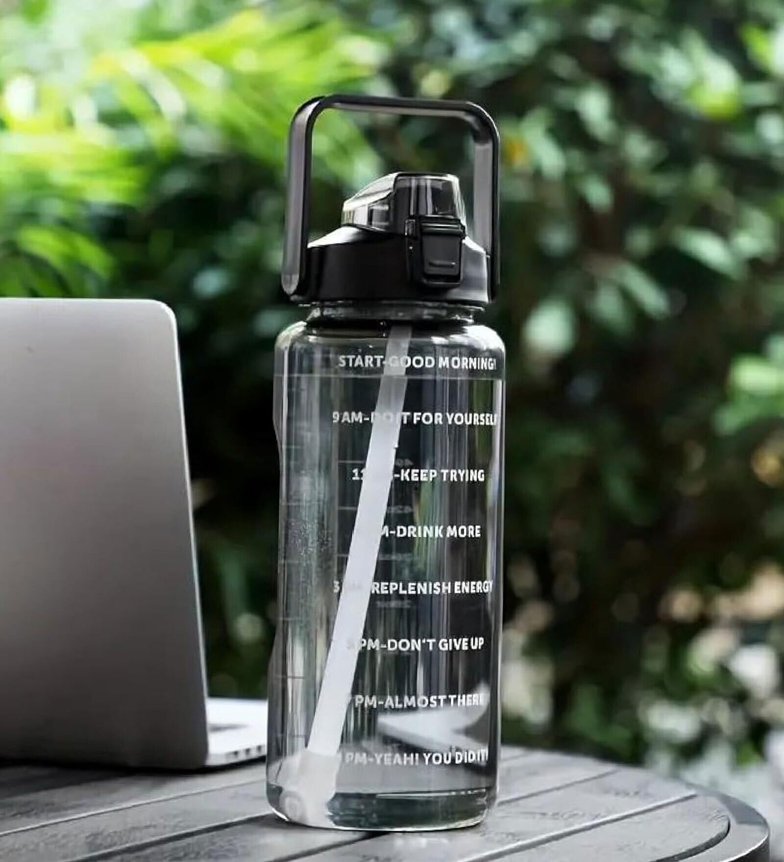 VISBY INDIA Water bottle 2L Clear Glass Water Bottle, 2L Capacity, Wide Mouth Design, Leakproof, Easy Grip, for Kitchen, Home, Office, Gym, Travel (Black)-picture-29