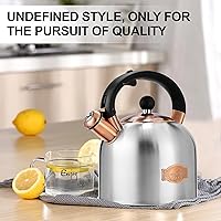 Vista 7 de SUSTEAS Hervidor de té – Hervidor silbante de 3.17 cuartos de galón con mango ergonómico – Ollas de té de acero inoxidable de alta calidad