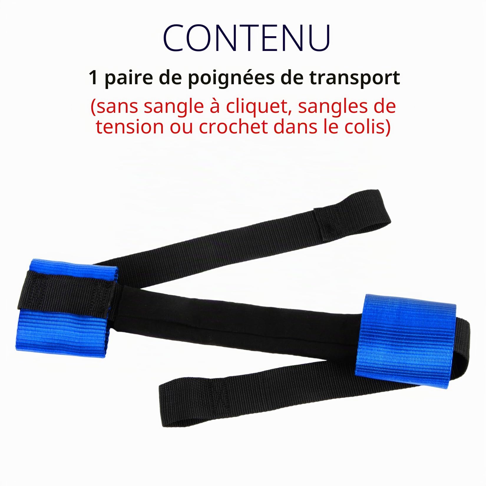 PSLER Bar-Harness II Sangle de Guidon Universelle pour Guidon de Moto, remorque, Moto Tout-Terrain, Scooter, Bleu | Polyester, bleu, 1 paire, convient aux guidons de 61 à 86,4 cm, supporte 350 kg, empêche les dommages causés par le transport