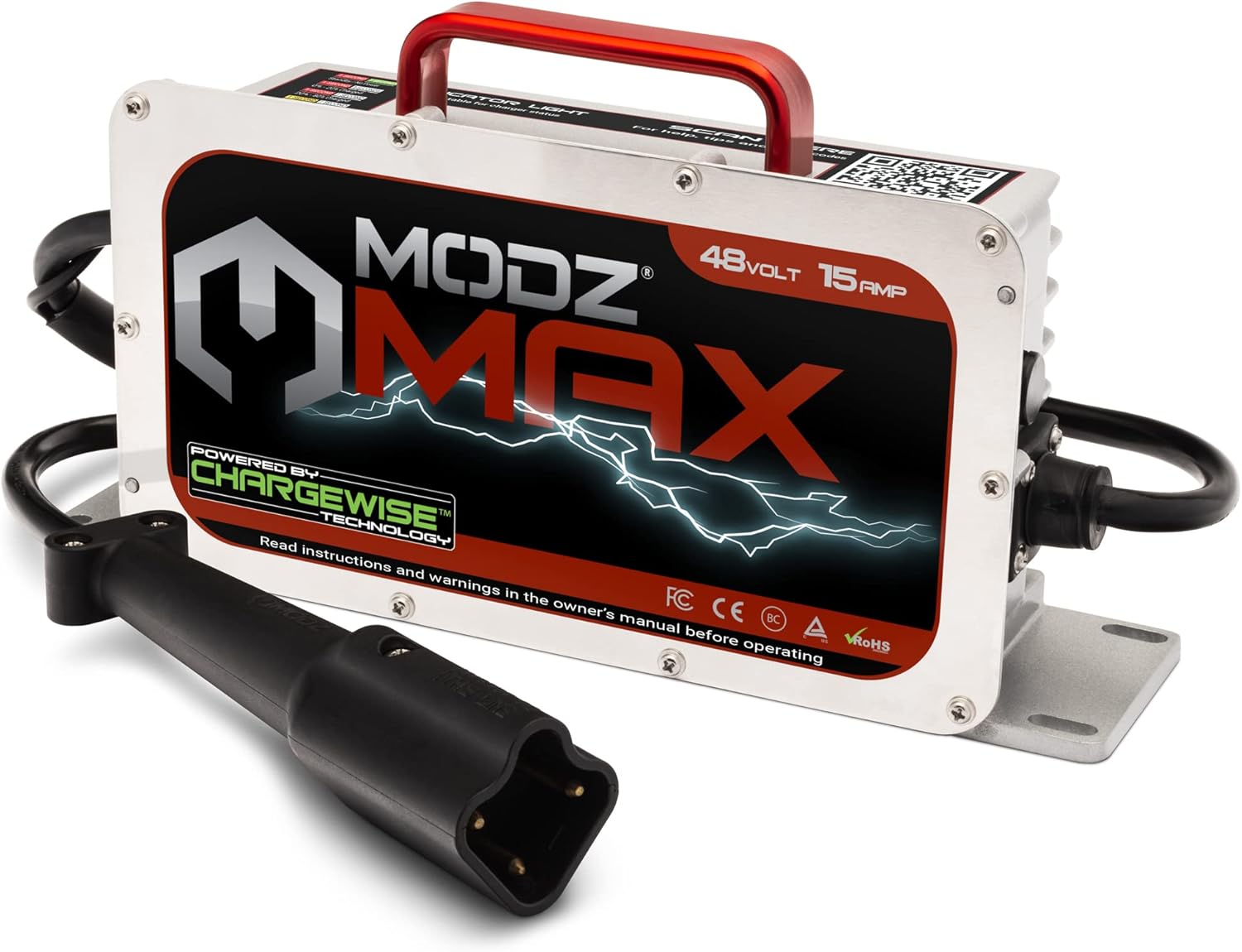 MODZ Max48 15 AMP Golf Cart Charger Compatible with Yamaha G29 Drive & Drive2 48 Volts Models